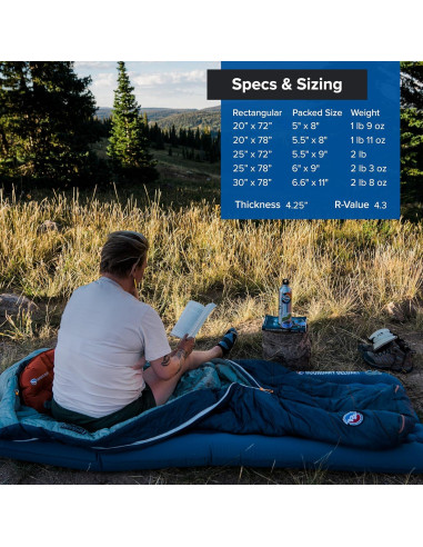 Colchón Inflable Aislado Big Agnes Boundary Deluxe Regular 51x183 cm