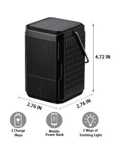 Linterna de Camping Recargable HY-236TD USB Solar Manivela 2