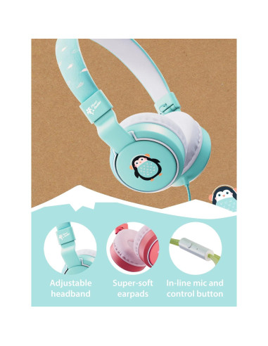 Auriculares Planet Buddies para Niños Plegables con Micrófono