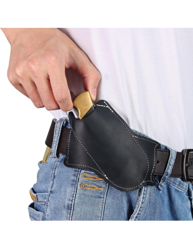 Funda de Cuchillo de Cuero Biobasedon para 12.7 cm Negra