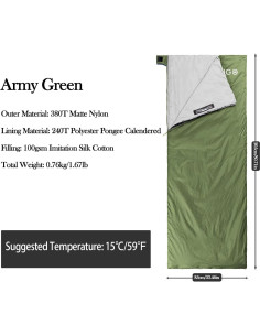 Saco de Dormir Ultraligero Blackpongo BG2410 3 Estaciones 2