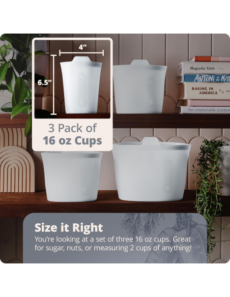 Contenedores de Silicona Reutilizables Greater Goods 16 Oz - 3 Piezas Contenedores de Silicona Reutilizables Greater Goods 16 Oz - 3 Piezas