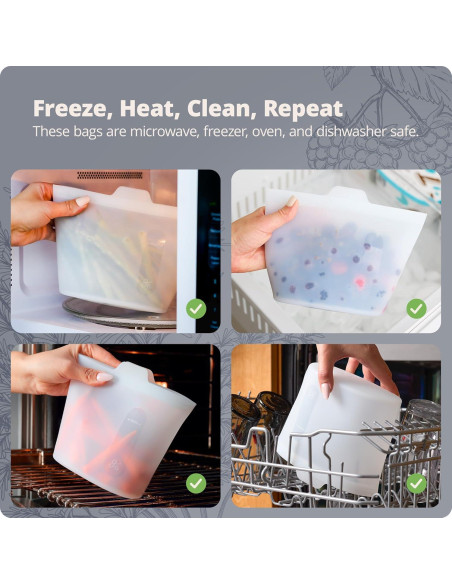 Contenedores de Silicona Reutilizables Greater Goods 16 Oz - 3 Piezas Contenedores de Silicona Reutilizables Greater Goods 16 Oz - 3 Piezas