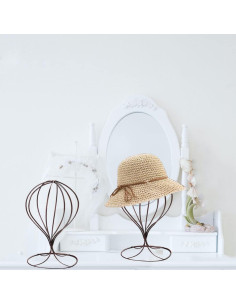 Soporte para Sombreros y Pelucas Mydio de Metal Marrón 2 Piezas 2