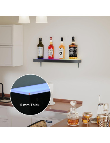 Estante de Exhibición de Botellas de Licor Dethan 60 cm LED