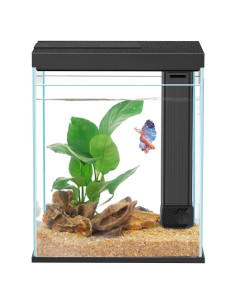 Acuario de vidrio 7.57L Pronetcus para peces Betta con filtro y luz
