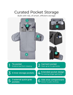 Bolsa de Ropa Duffle BAGSMART 2 en 1 Negra 45L 2