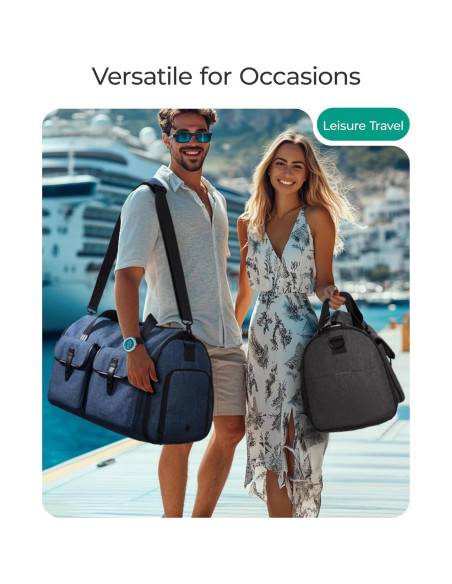 Bolsa de Ropa Duffle BAGSMART 2 en 1 Negra 45L