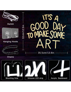 Letrero de Neón LED Buen Día Gyaksjm con Regulador 35.4x32 cm 2