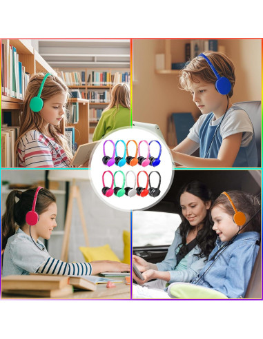 Auriculares con Cable MENGLALA 12 Pzs Niños Multicolor