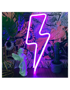 Luz de Neón Rayo Púrpura VIFULIN LED USB/Batería 17.78x26.67cm