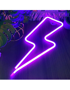 Luz de Neón Rayo Púrpura VIFULIN LED USB/Batería 17.78x26.67cm 2