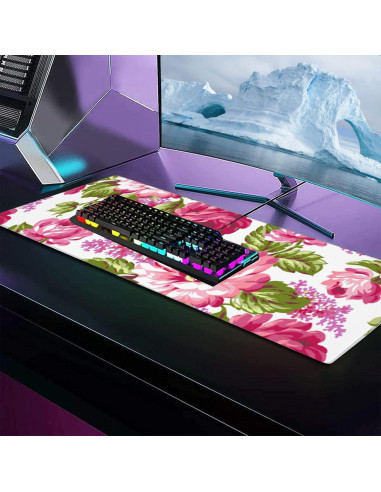 Alfombrilla de Ratón Grande VODRM Boston Terrier Antideslizante 80x30cm