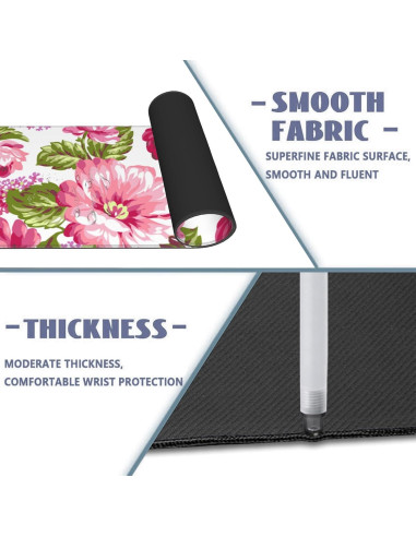 Alfombrilla de Ratón Grande VODRM Boston Terrier Antideslizante 80x30cm