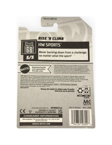 Hot Wheels Ascenso y Escalada HW Deportes 1:64 Coleccionable