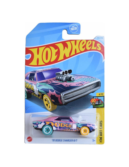 Hot Wheels Dodge Charger R/T 1:64 Mattel Art Cars Rosa