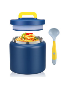 Tarro Térmico JXXM 400ml Acero Inoxidable Aislado Azul