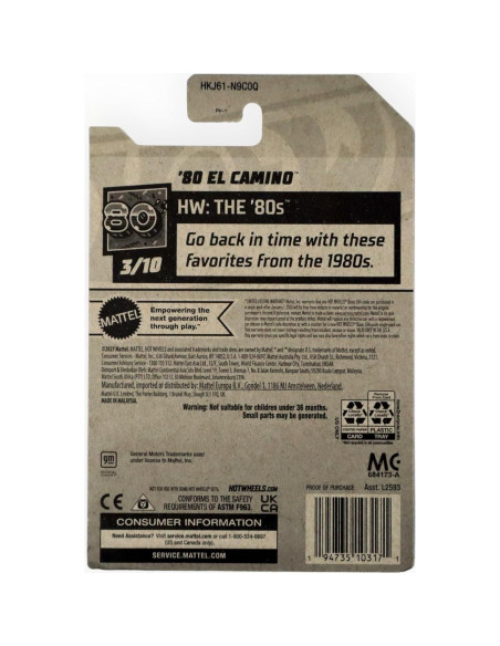 Hot Wheels El Camino 1980 Escala 1:64 Metal Verde