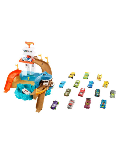 Juego de Playset Hot Wheels Color Shifters Sharkport Showdown