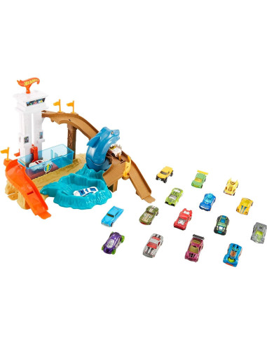 Juego de Playset Hot Wheels Color Shifters Sharkport Showdown