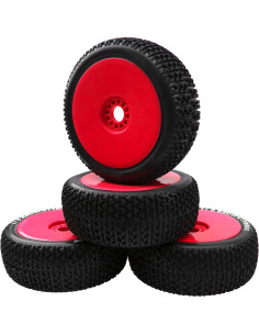 Neumáticos de Goma 1/8 ShareGoo 115mm para Buggy RC - Rojo 2