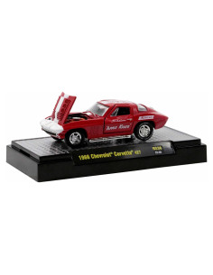 Modelo Diecast 1/64 M2 Chevy Corvette 427 Rojo Edición Limitada