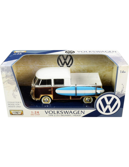 Camioneta Volkswagen Tipo 2 T1 Diecast 1:24 Motormax Camioneta Volkswagen Tipo 2 T1 Diecast 1:24 Motormax
