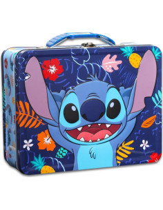 Conjunto Almuerzo Lata Stitch Disney con Botella y Stickers 2