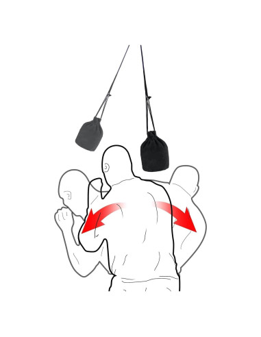 Bolsa de Esquiva de Boxeo INNOLIFE de Franela Negra para Entrenamiento