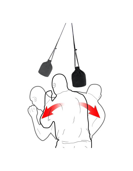 Bolsa de Esquiva de Boxeo INNOLIFE de Franela Negra para Entrenamiento