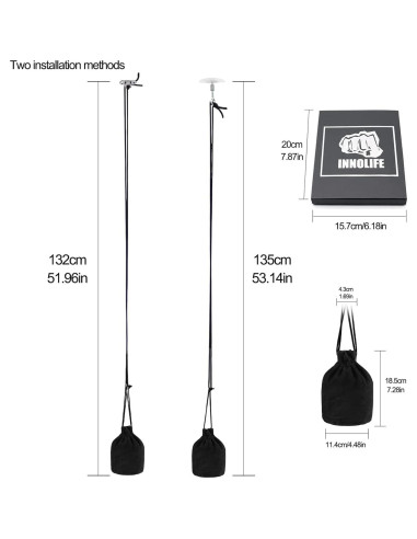 Bolsa de Esquiva de Boxeo INNOLIFE de Franela Negra para Entrenamiento