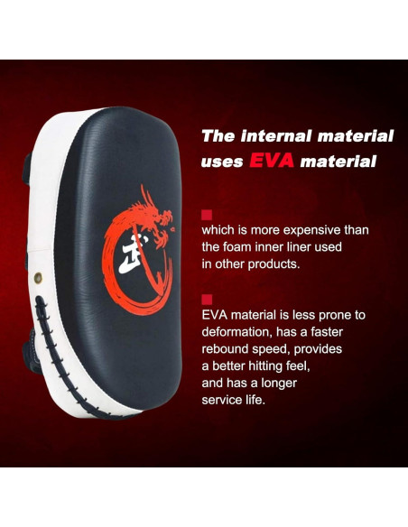 Escudo de Patadas Curvado Genérico 36x19cm para Muay Thai