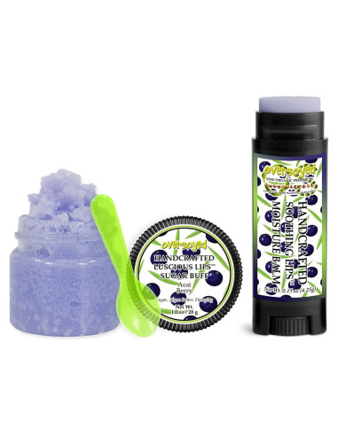 Exfoliante de Labios Azúcar Lujoso OverSoyed - Frambuesa, Fresa, Mora y Durazno