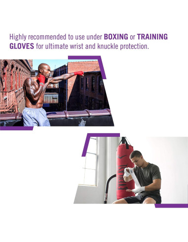Envolturas de Mano Everlast 120" Púrpura para Boxeo