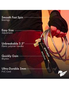 Cuerda de Salto EliteSRS Boxer 3.0 PVC 3.05m Antideslizante 2