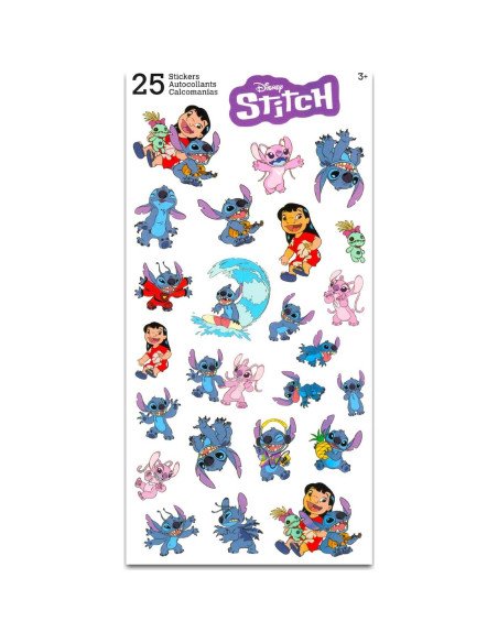 Conjunto Almuerzo Lata Stitch Disney con Botella y Stickers
