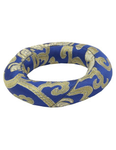 Cojín de Anillo de Seda Azul para Cuenco Tibetano 10 cm