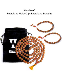 Mala Rudraksha Wonder Care 108 cuentas 8mm + 2 pulseras buda 2