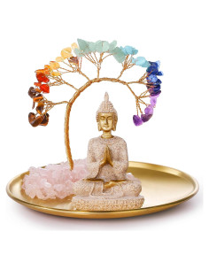 Conjunto Estatua de Buda y Árbol de Cristal 7 Chakras INNOLITES