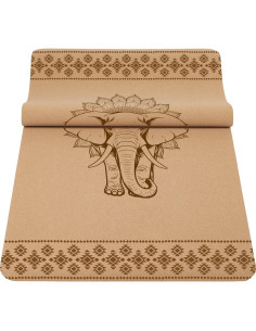 Alfombrilla de Yoga Antideslizante IKULE de Corcho 182.88x60.96cm 2