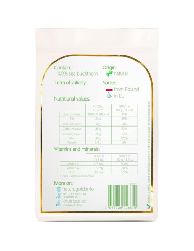 Espino de Mar Liofilizado Nature Gold 200g 100% Natural Vegano