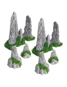 8 Piezas Rocas Decorativas para Jardín Zen Veemoon 4.5x7.7 cm