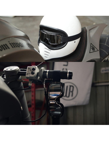 Gafas de Motocicleta Vintage LJDJ 2 Paquetes Antiempañantes