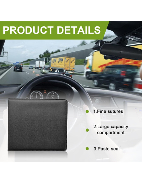 Portadocumentos de Registro y Seguro de Auto Dickno Negro