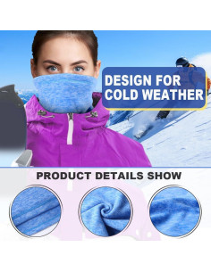 Calentador de Cuello WTACTFUL Polar Azul Cielo Talla Única 2