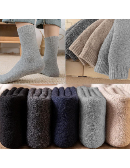 Calcetines Térmicos de Lana MOSOTECH para Hombres - 5 Pares Talla 40-46 Calcetines Térmicos de Lana MOSOTECH para Hombres - 5 Pares Talla 40-46