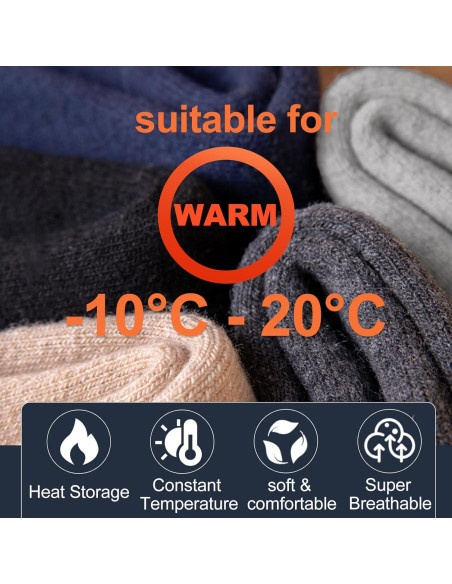 Calcetines Térmicos de Lana MOSOTECH para Hombres - 5 Pares Talla 40-46 Calcetines Térmicos de Lana MOSOTECH para Hombres - 5 Pares Talla 40-46