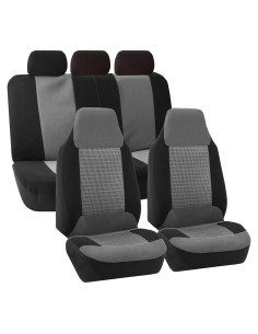 FH Group Fundas de Asiento de Tela Universal para Automóvil - Gris