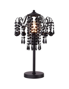 Lámpara de mesa de cristal negro MEIXISUE 51.8 cm E26 2