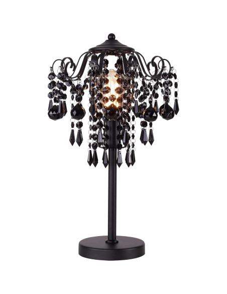 Lámpara de mesa de cristal negro MEIXISUE 51.8 cm E26